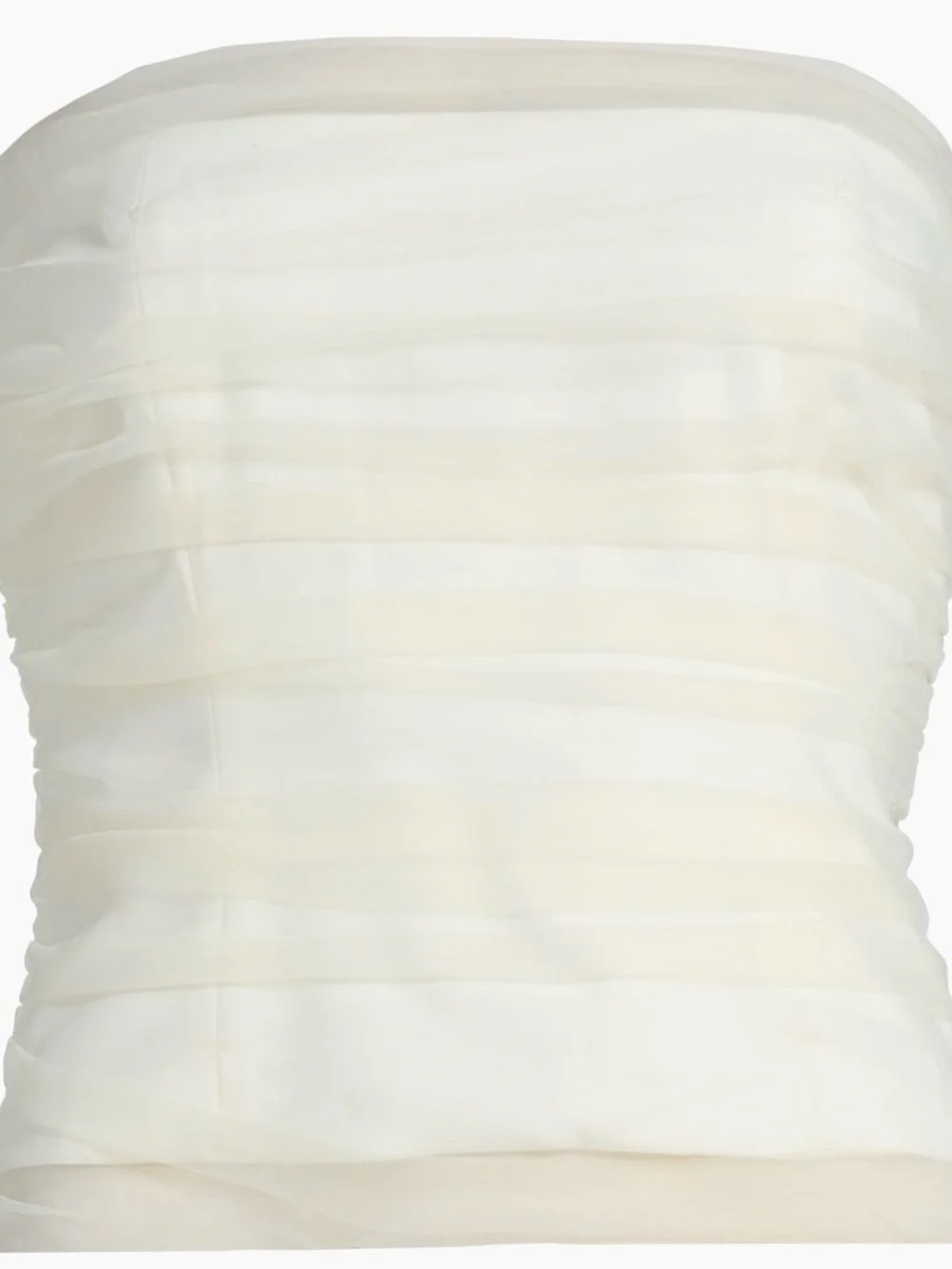 Reformation Beau Gathered Strapless Top - Ivory - Picture 7 of 10